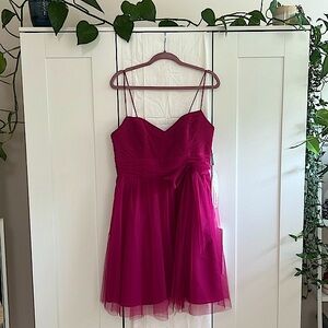 NWT Formal Pink Mini Dress, Size 14